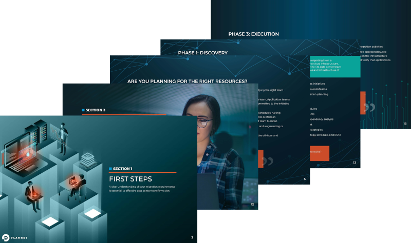 THE ESSENTIAL GUIDE FOR PLANNING A SUCCESSFUL DATA CENTER MIGRATION Collage